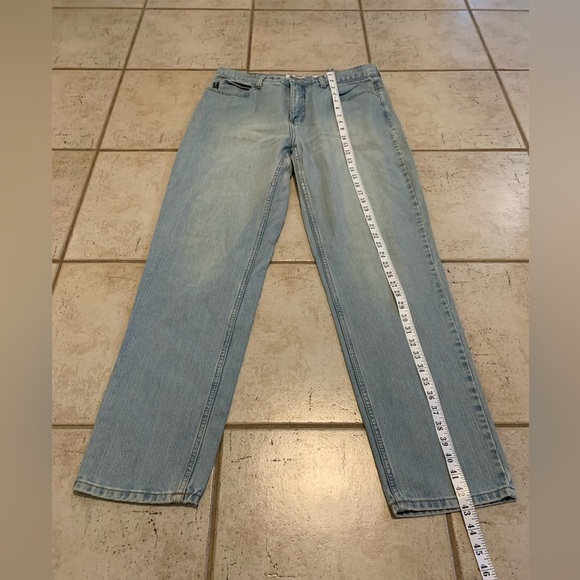 VINTAGE GUESS JEANS 050 Classic Fit Narrow Leg W34 Light Wash High Rise 90s - Picture 5 of 7